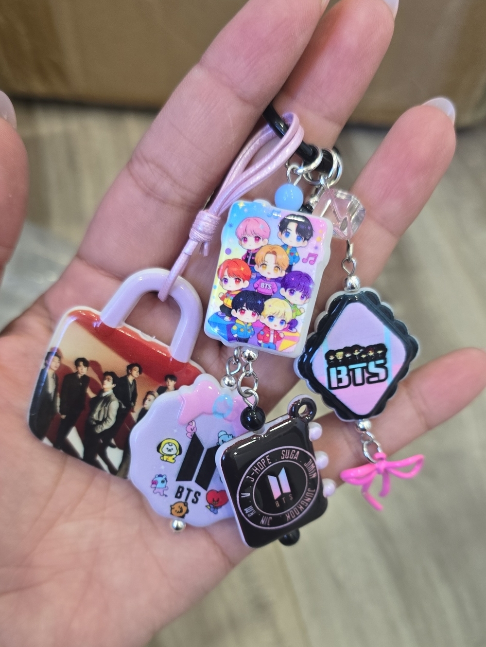 BTS BAG CHARM KEYCHAIN